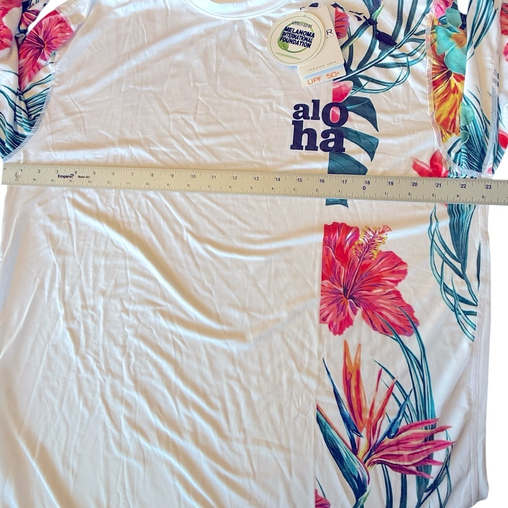 NWT Ingear Swim Women's Rash Guard Long Sleeve Shirt Floral Hawaii Size XL - Picture 8 of 8